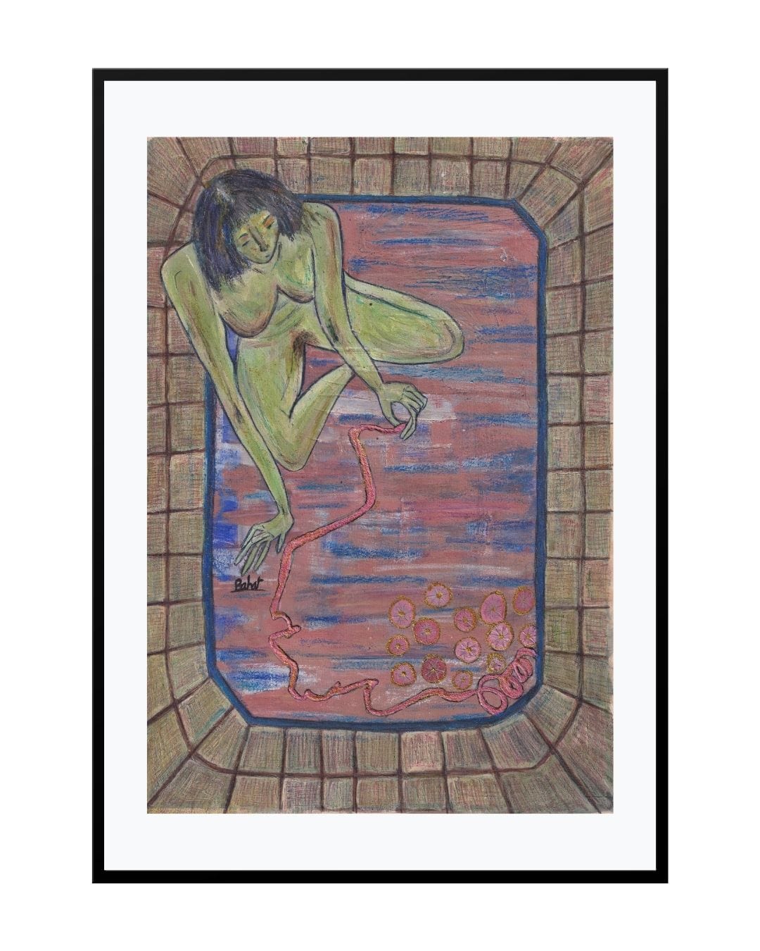Posters, Prints, & Visual Artwork Girl Expressionist Painting - Yarn
